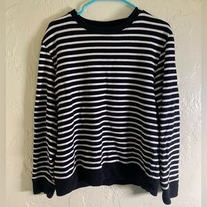 H&M black and white striped crew neck sweater size men’s Large